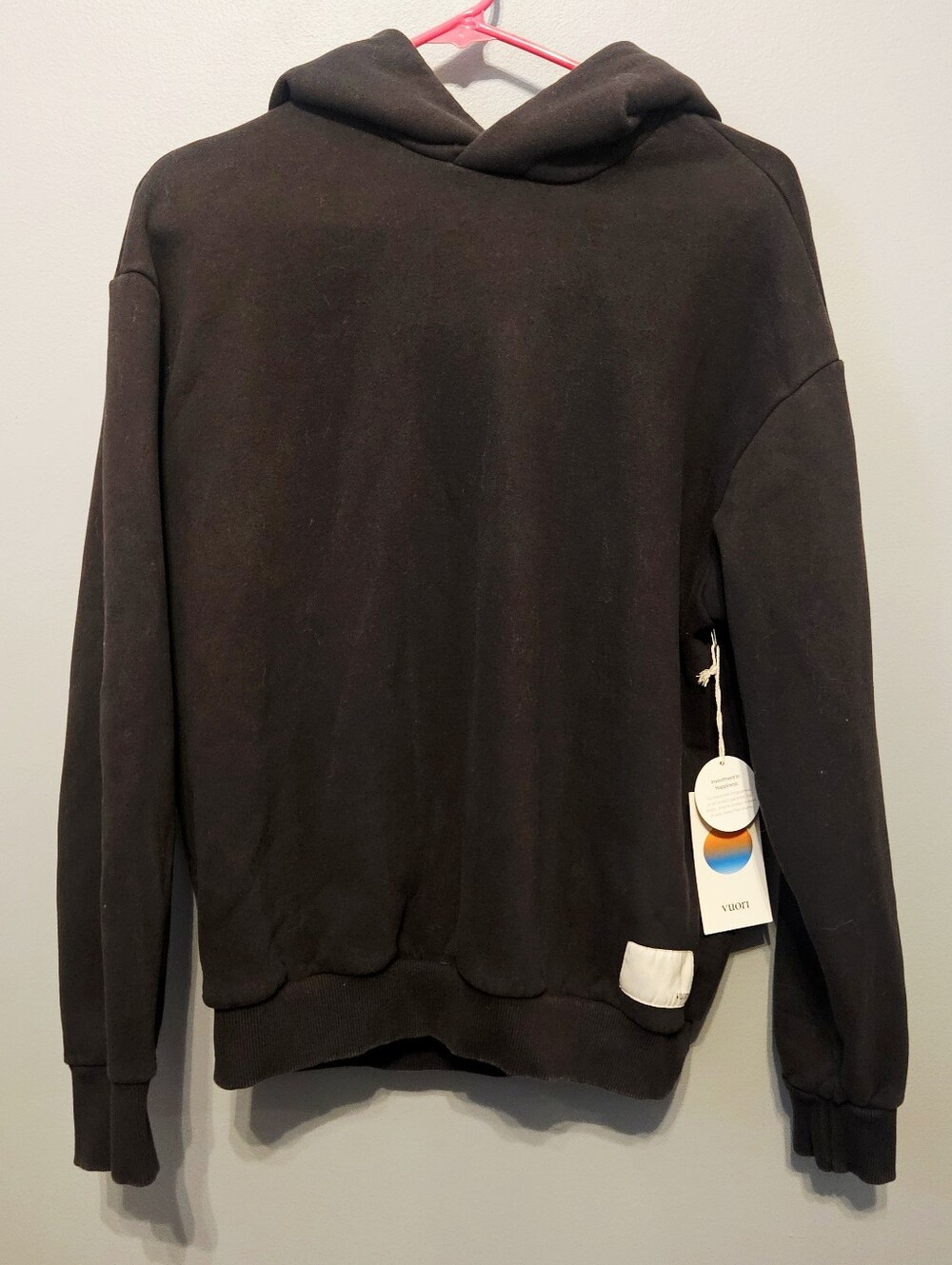 Vuori Restore Oversized Hoodie Sweatshirt Washed Black XS